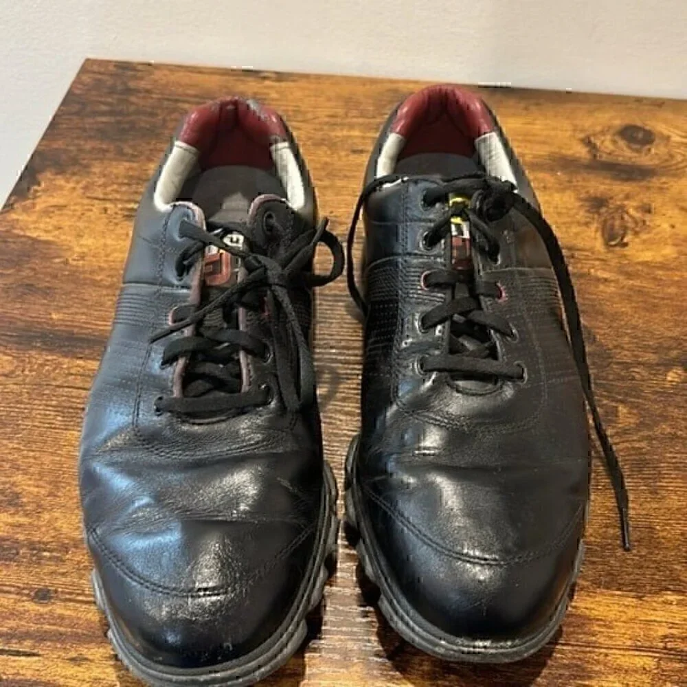 FootJoy Golfing Leather Black Shoes size 10.5 men